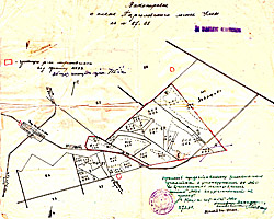 Схема участка, отводимого под тайный могильник НКВД